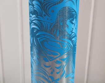 Superman Laser Engraved Tumbler