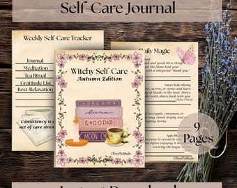 Autumn Witch Self-Care Grimoire | Fall Rituals, Journal & Tracker Pages | Cozy Witchcraft Printable