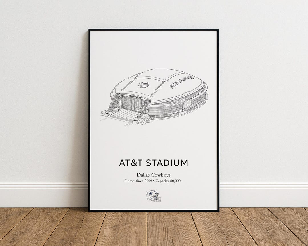AT&T Stadium Digital Print Dallas Cowboys NFL Stadium Wall Art Instant ...
