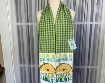 Taco Kitchen Boa: Cotton Kitchen Towel Scarf