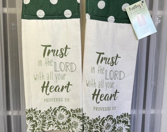 Religious theme/Scripture verses/God/FaithKitchen Boa/Trust Lord/Love Neighbor/Towel scarf/Kitchen Towel Scarf/Kitchen Boa/Xmas Gift