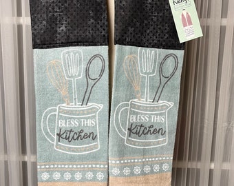 Eat Well/Bless This Kitchen/Good Food/Fun Sayings on Boas/Kitchen Boa/Kitchen scarf /Kitchen towel /Kitchen gift/