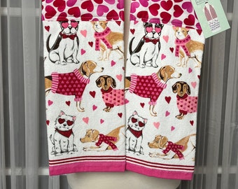 Valentine's boas/Valentine Gift/Dogs/Puppies /cats/kittens/Kitchen Boa/Towel scarf/Boa/Doggy towels/Kitty towels/Gifts for Valentine's Day