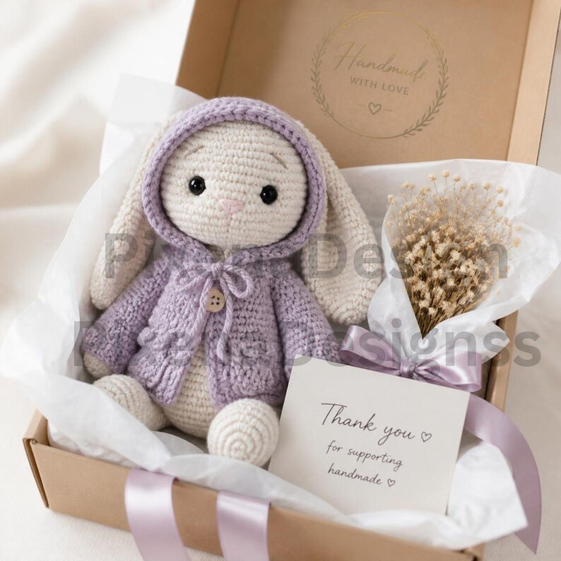 How To Crochet A Rabbit Crochet Bunny Plush Pattern PDF | Amigurumi Doll Clothes, Sweater, Coat ...