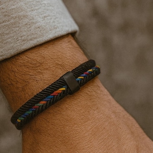Men&#39;s braid bracelet, bracelet for him, bracelet of courage, rope braided bracelet, accessory for men, hand decoration for men.