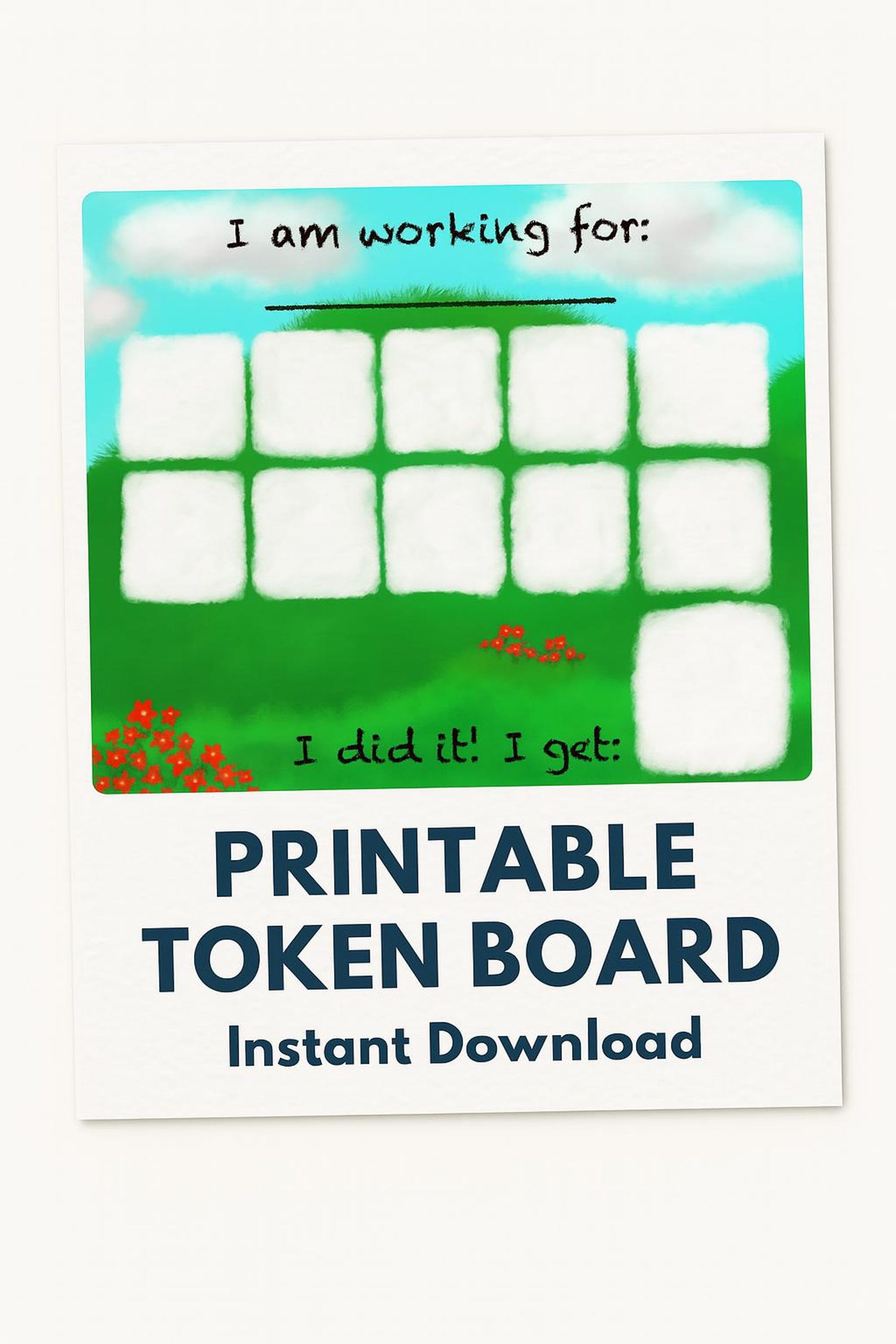 Outdoor Theme Reward Chart: ABA Therapy Token Board (PDF Downloadable ...