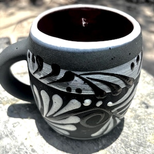 Handmade Mexican Mug – Colorful Ceramic Coffee Cup – Folk Art Pottery – Rustic Boho Kitchenware – Gift from Mexico