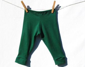 green baby leggings