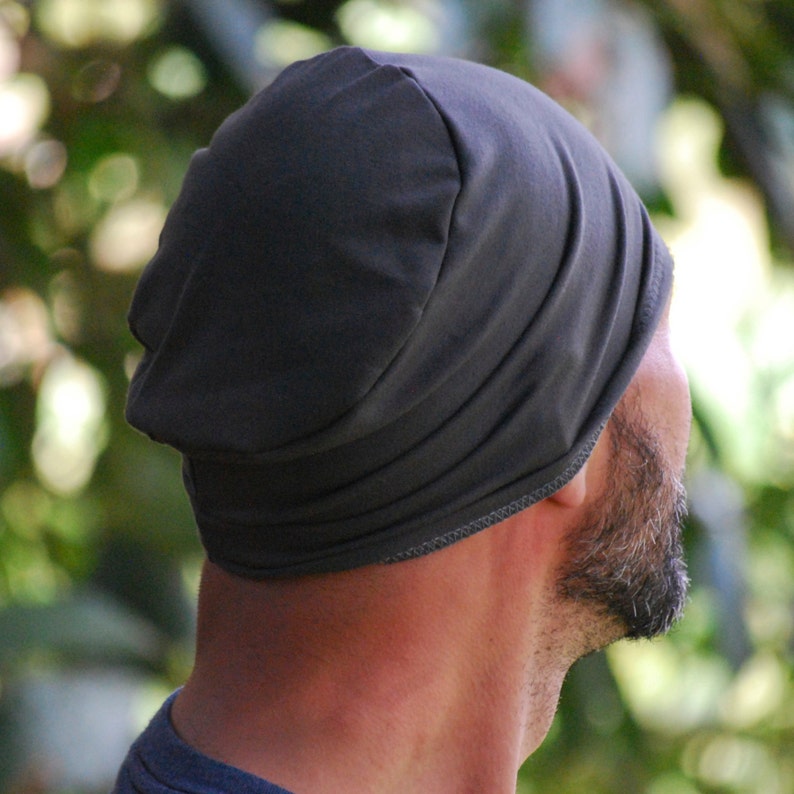 Men's Mauka Hat Black Beanie Hat Organic Clothing Gray Eco Friendly image 8