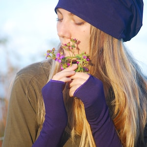 Fingerless Gloves Red Eco Friendly Organic Clothing Sustainable Gifts for Teens Stocking Stuffer image 8