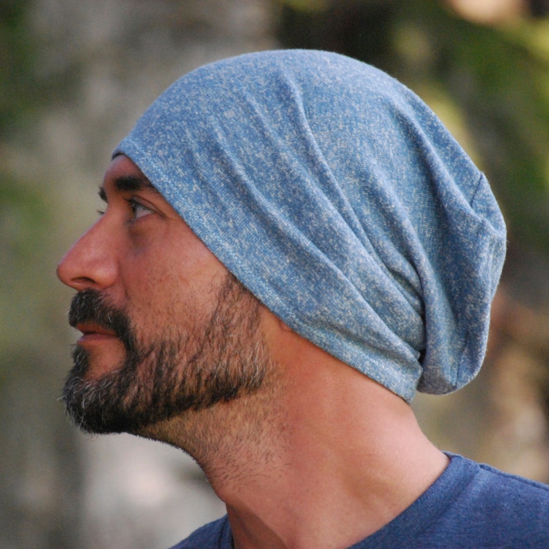 Men's Beanie Hat Unisex Natural Undyed Creme Color Organic Cotton Hemp Eco Friendly Organic Clothing image 6