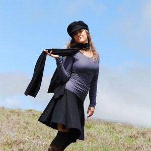 Womens Circle Skirt Black Skirt Organic Clothing Eco Friendly Several Colors Available image 5