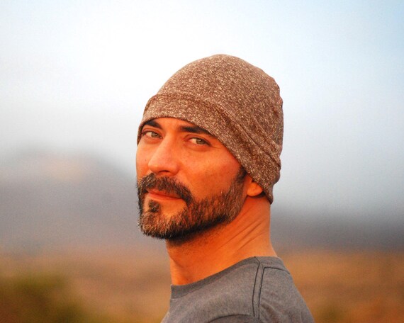 Men's Beanie Hat Unisex Mocha Brown 