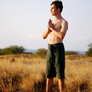 Men's Yoga Shorts - Long Shorts -  Eco Friendly Jersey - Organic Clothing