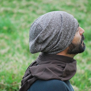Slouchy Hat for Men Unisex Mocha Brown Organic Cotton Hemp Eco Friendly Organic Clothing image 3