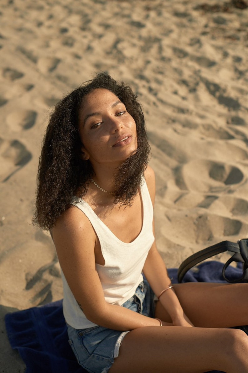 Eco Friendly Cropped Tank Top Crop Top Organic Cotton Hemp Jersey Organic Clothing image 6