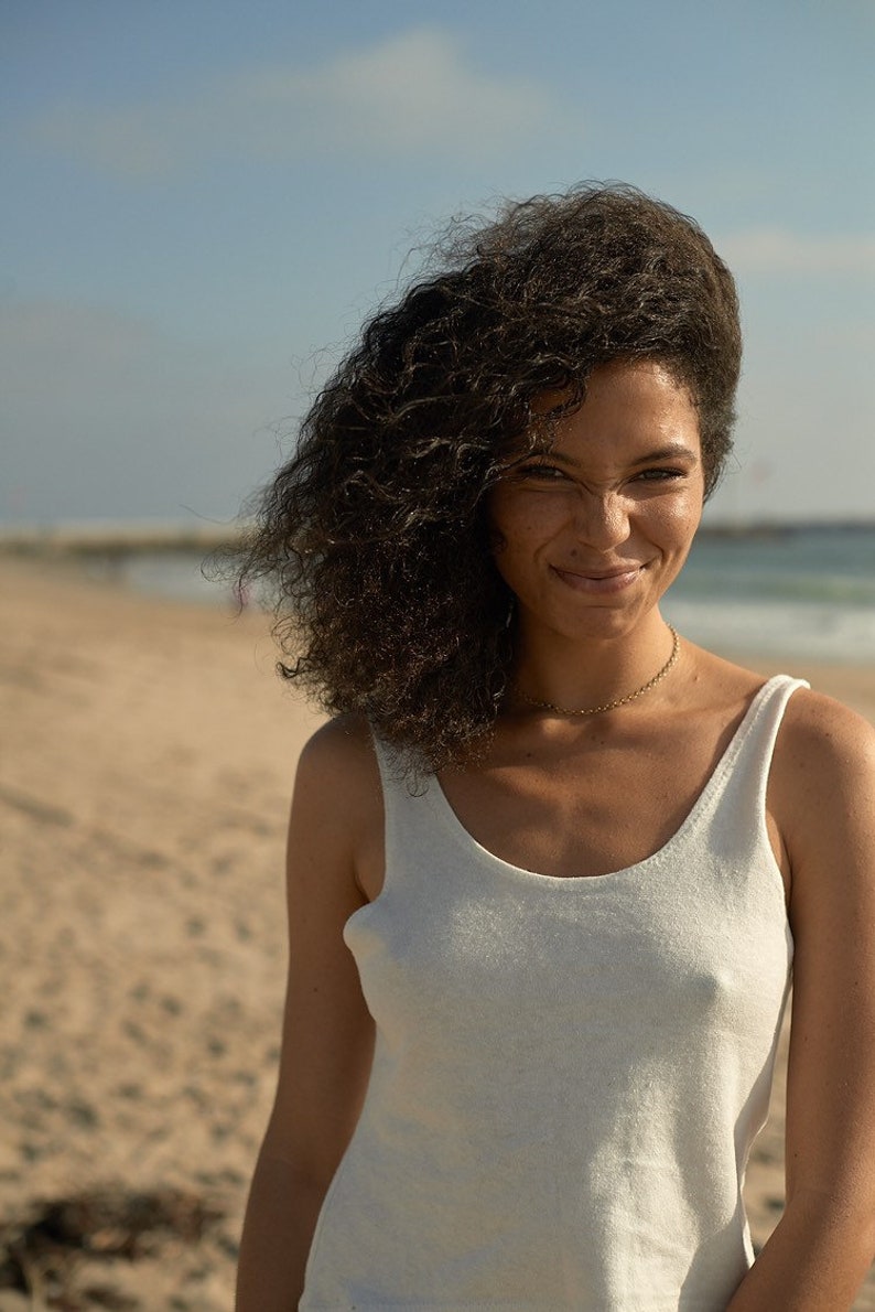 Eco Friendly Cropped Tank Top Crop Top Organic Cotton Hemp Jersey Organic Clothing image 5