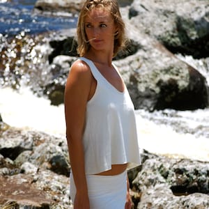 Loose Tank Top - Organic Cotton Hemp Jersey - Organic Clothing -  Boho Chic Cover Up