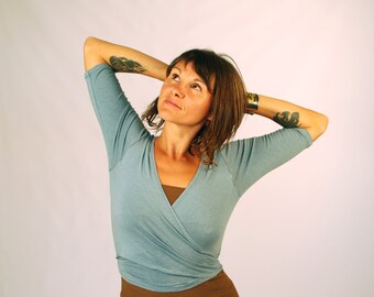 Yoga Shrug - Wrap Top -  3/4 Sleeve for Women - Eco Friendly - Organic Clothing - Several Colors