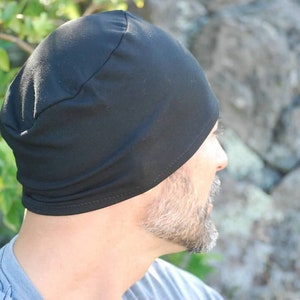 Men's Mauka Hat Black Beanie Hat Organic Clothing Gray Eco Friendly image 5