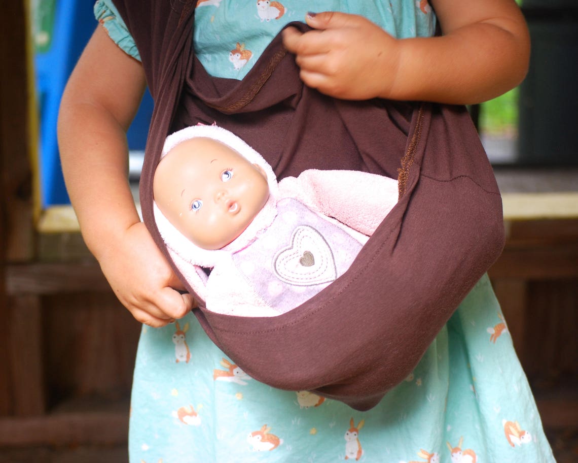 Eco Friendly Toys Childrens Pretend Baby Sling Doll Sling Etsy