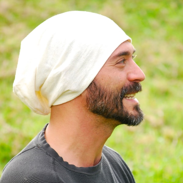 Eco  Friendly Men's Hat - Slouchy -  Unisex - Organic Cotton Hemp -  Organic Clothing
