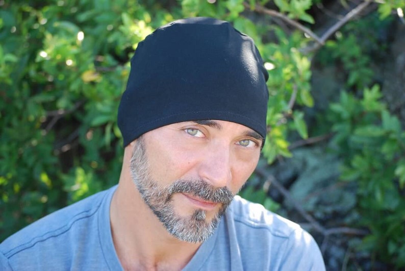 Men's Mauka Hat Black Beanie Hat Organic Clothing Gray Eco Friendly image 4