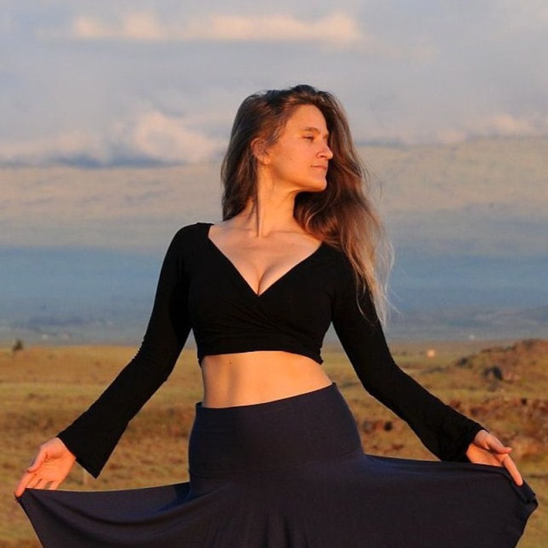 Yoga Shrug Eco Friendly Wrap Top Organic Clothing 34 Sleeve for Women Several Colors