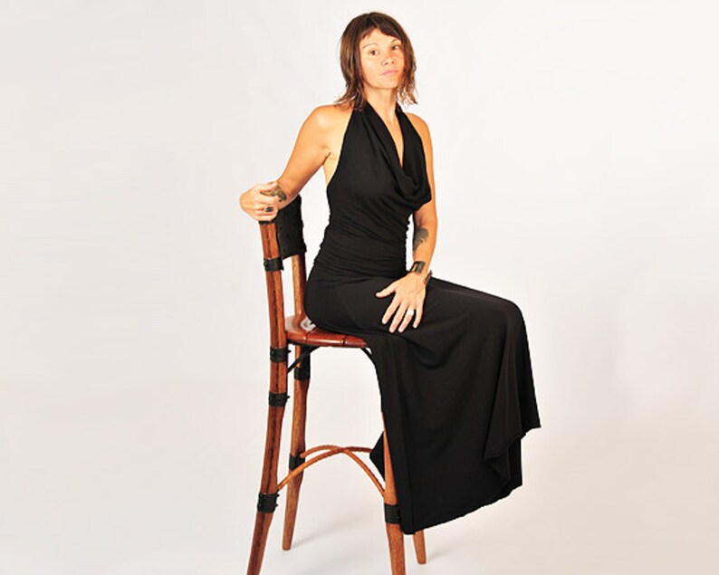 Maxi Skirt Black Organic Clothing Eco Friendly Full Length Skirt Available in Several Colors image 2