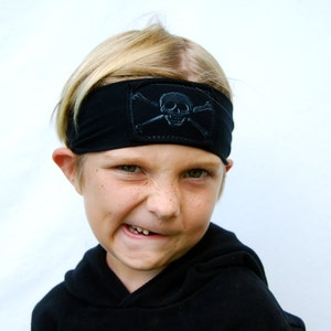 Kids Pirate Headband Skull and Crossbones Jolly Roger Costume Eco Friendly Black Dress Up image 4