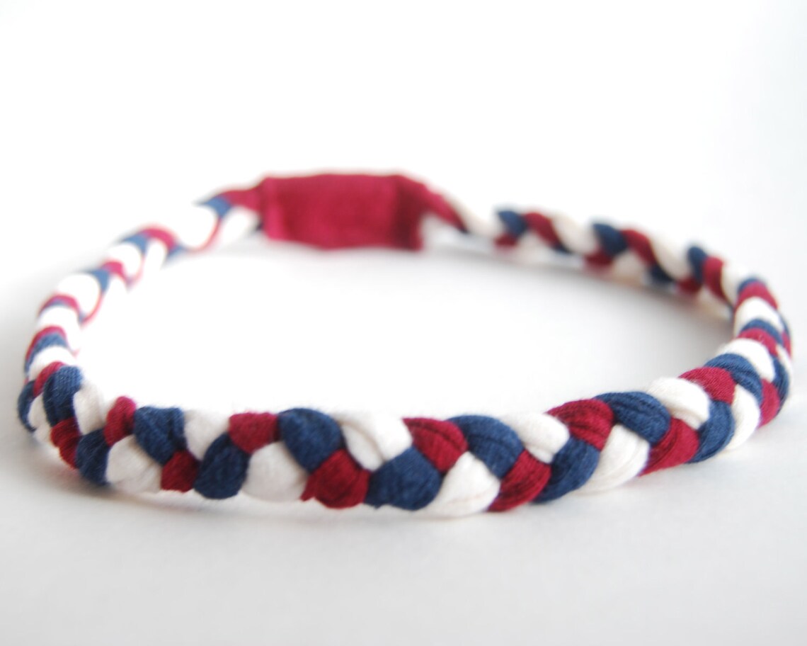 Red, White & Blue Beaded Headband main image 0