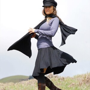 Womens Circle Skirt Black Skirt Organic Clothing Eco Friendly Several Colors Available image 3