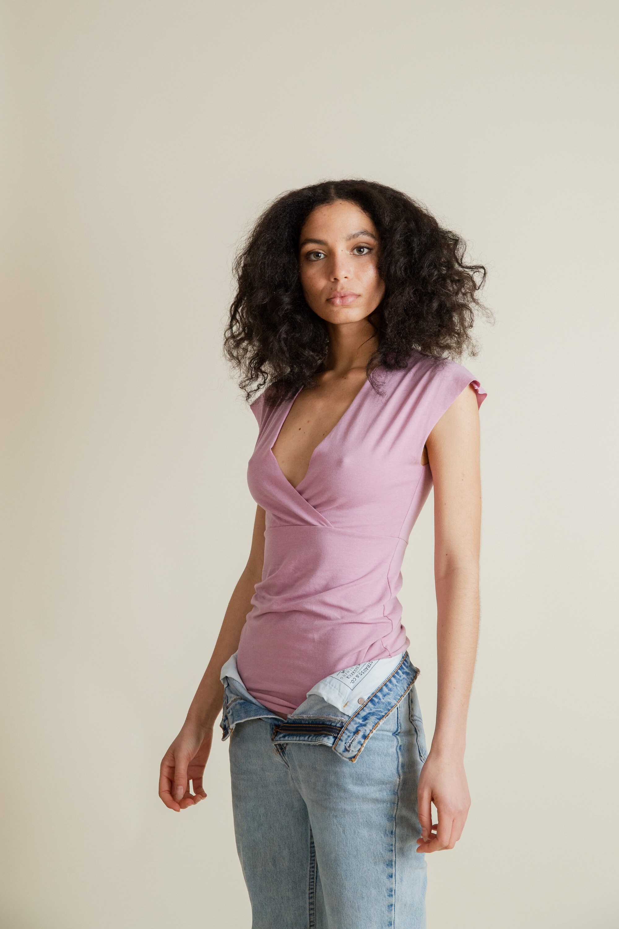 dusty rose shirt women