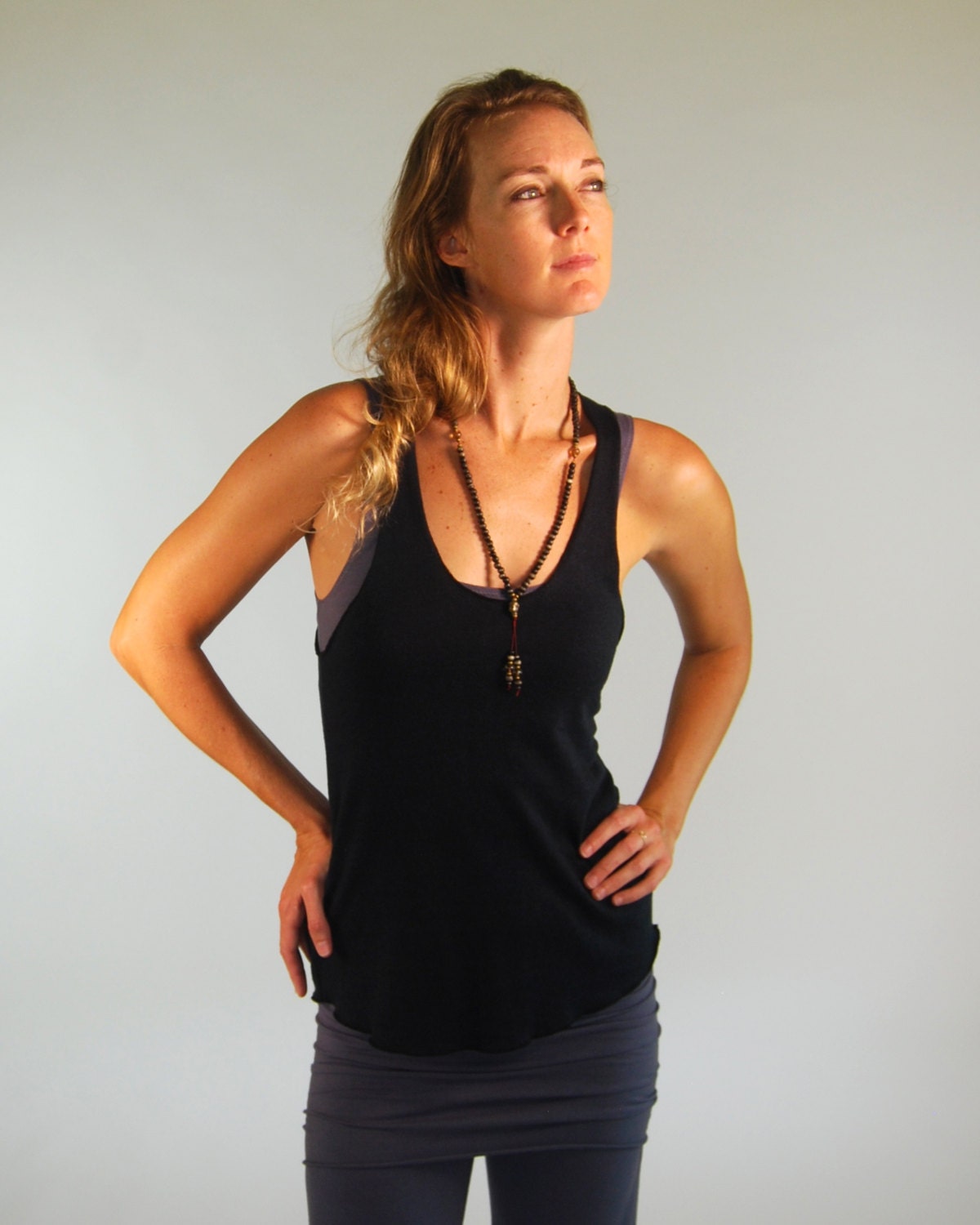 Yoga Layering Racerback Tank Top for Women Black Hemp - Etsy