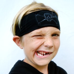 Kids Pirate Headband Skull and Crossbones Jolly Roger Costume Eco Friendly Black Dress Up image 1