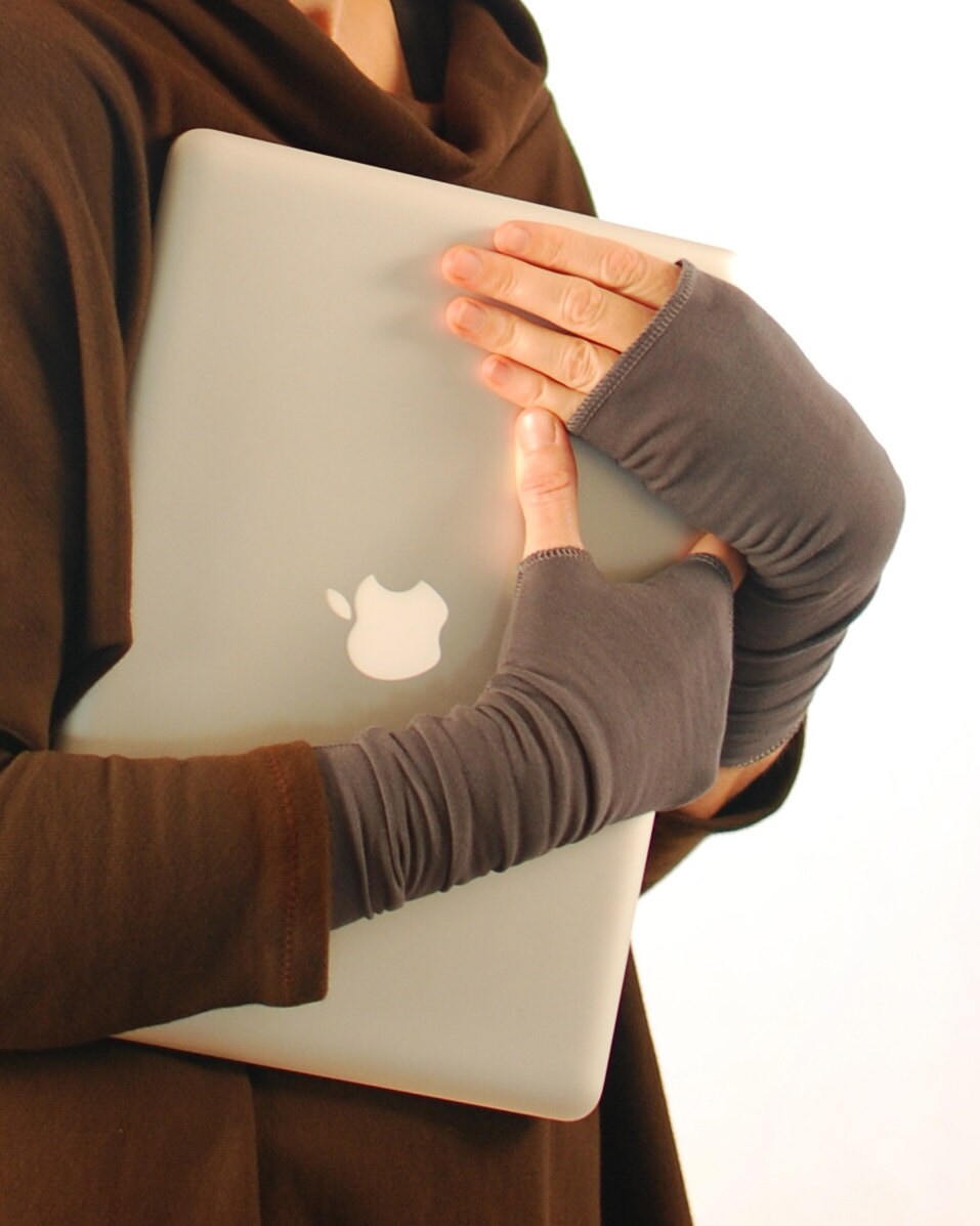 Fingerless Gloves Gray Eco Friendly Organic Clothing Etsy