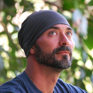 Men's Mauka Hat Black Beanie Hat Organic Clothing Gray Eco Friendly image 7