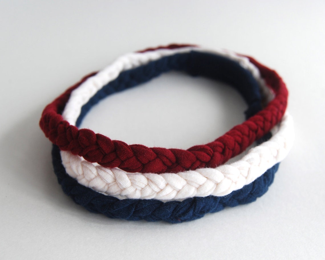 Red, White & Blue Beaded Headband main image 1