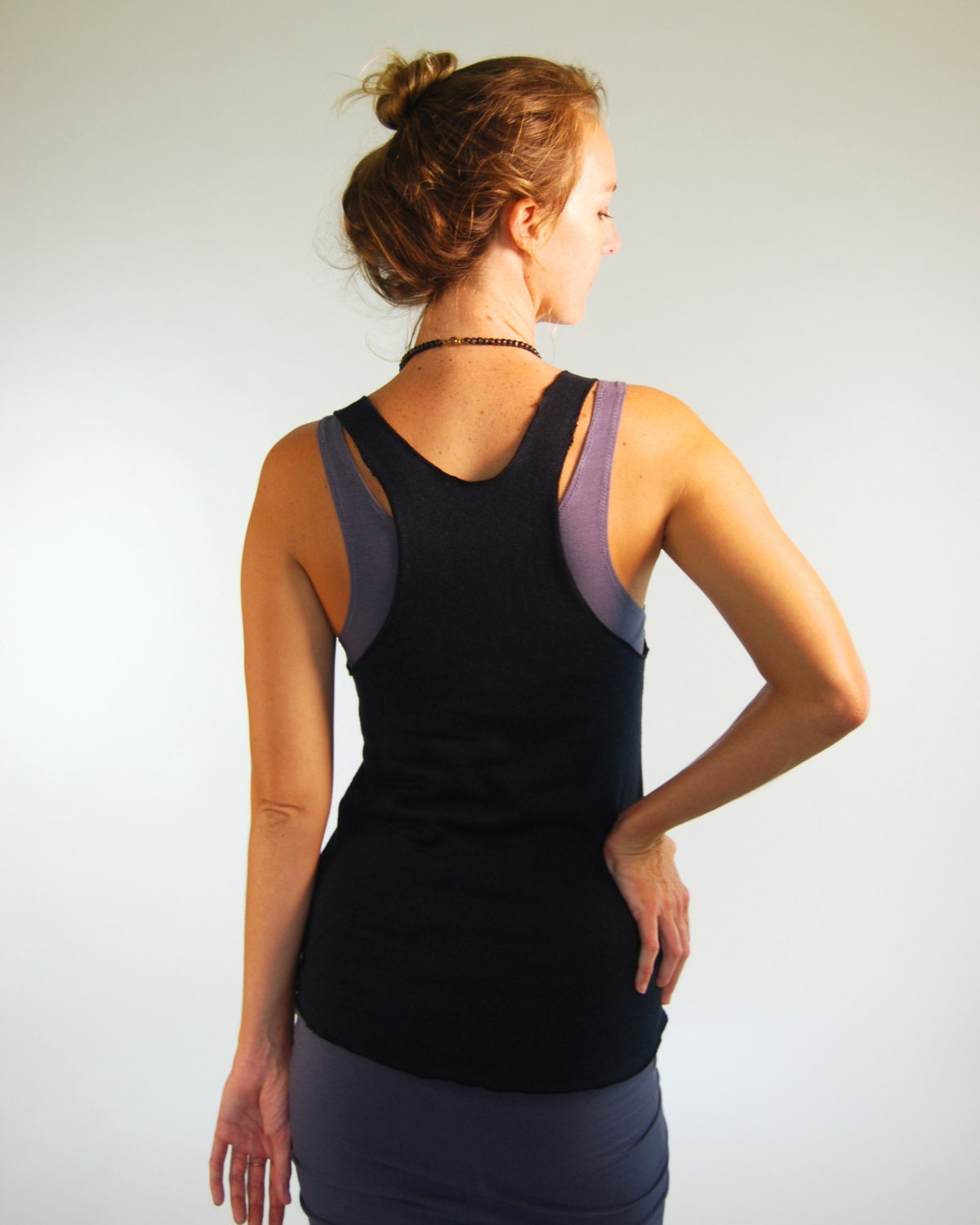 Yoga Layering Racerback Tank Top for Women Black Hemp - Etsy