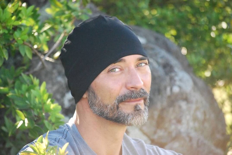 Men's Mauka Hat Black Beanie Hat Organic Clothing Gray Eco Friendly image 6