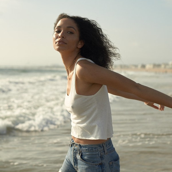 Eco Friendly Cropped Tank Top - Crop Top - Organic Cotton Hemp Jersey - Organic Clothing