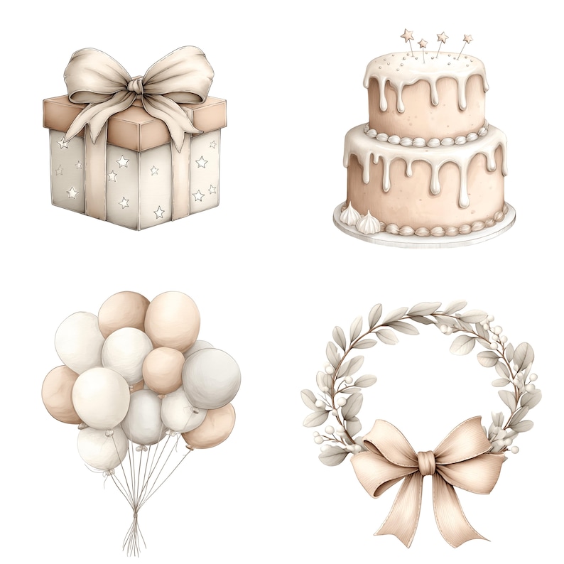 Watercolor Teddy Bear Clipart: Boho Nursery PNG Images (Digital Download - 40 PNGs) image 11