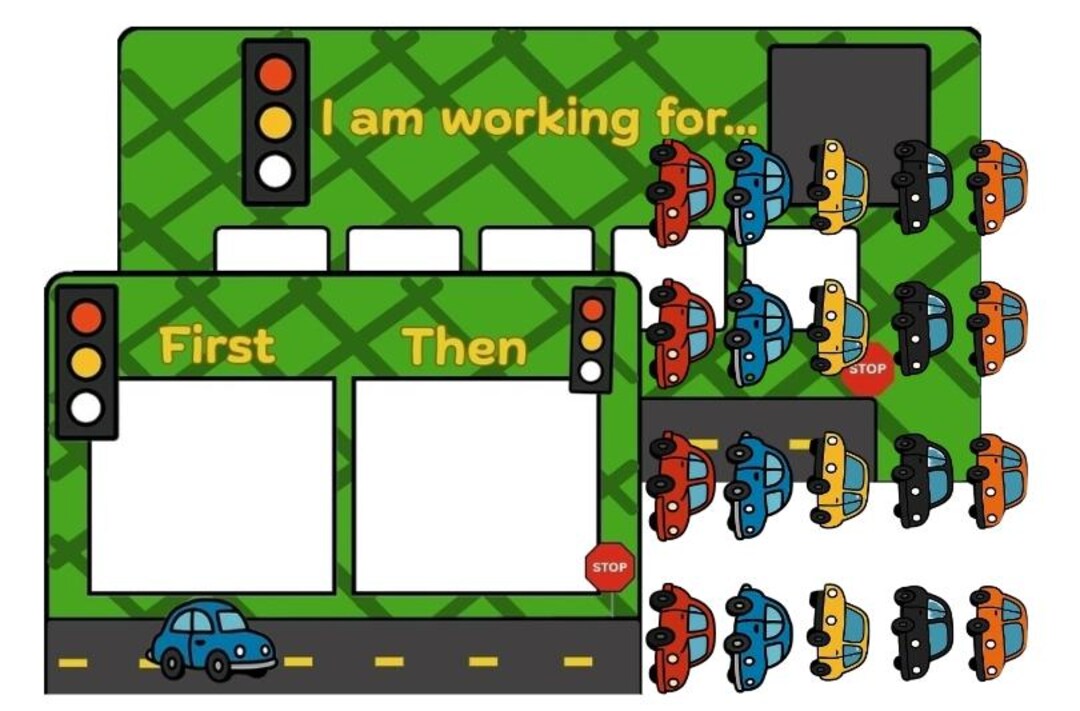 Car Themed Token & Visual Schedule Board - Etsy