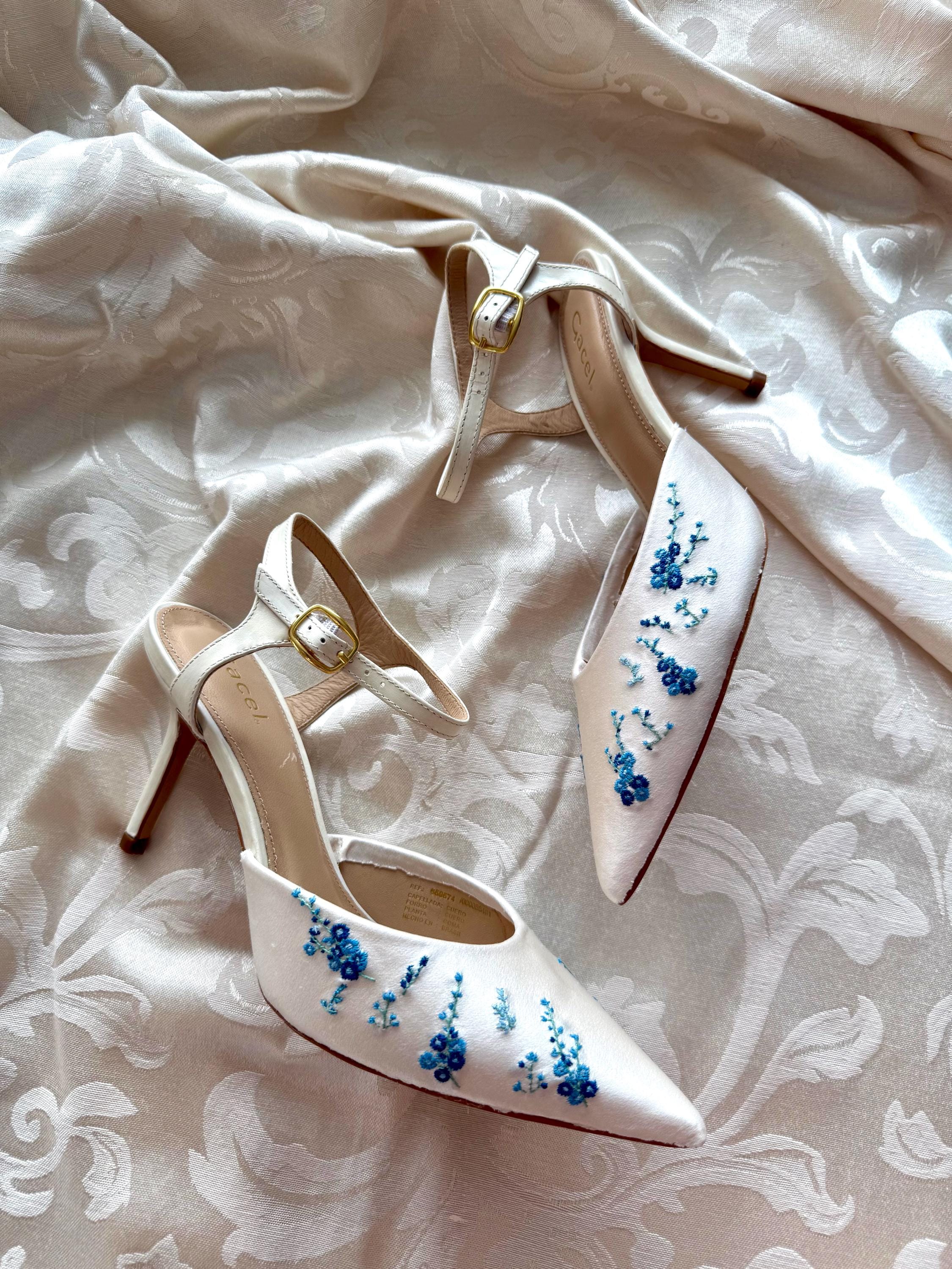 Hand-Embroidered Bridal Heels – Made to Order