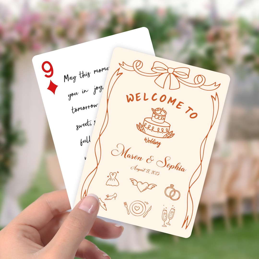Personalized Wedding Playing Cards – Custom Guest Book Alternative ...