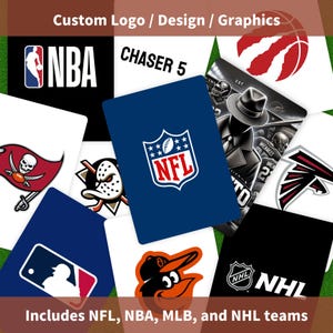 Custom Sports Team Playing Cards | Personalized Logo Card Deck, Football Basketball Baseball Hockey Teams, Party Favor Gift