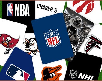 Custom Sports Team Playing Cards | Personalized Logo Card Deck, Football Basketball Baseball Hockey Teams, Party Favor Gift