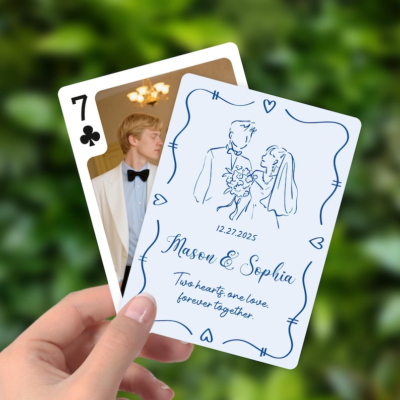 Personalized Wedding Playing Cards – Custom Photo Cards, Guest Book ...