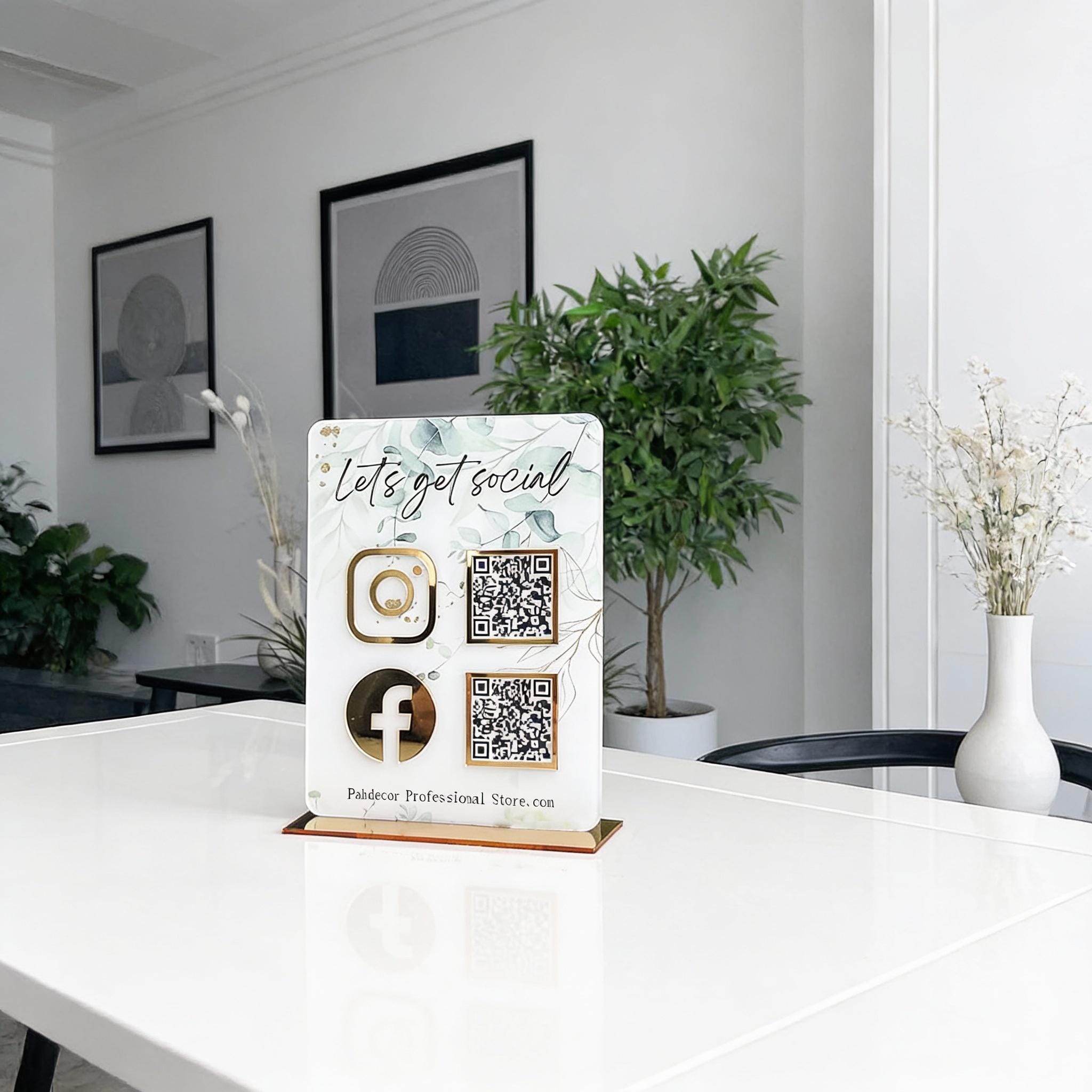 Custom Acrylic 3D Multi QR Code Sign, Personalized Scan to Pay Payment ...