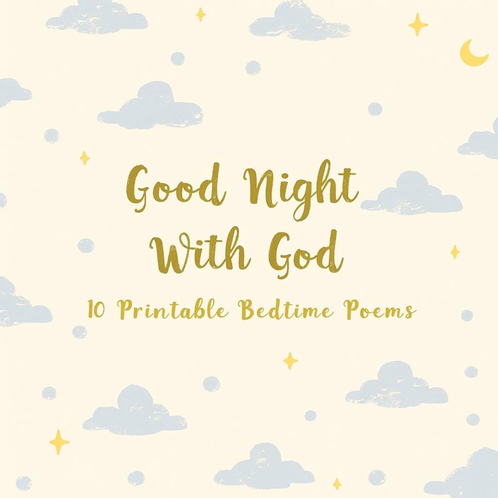 Kids Bedtime Poem - Etsy, image size:1024x1024
